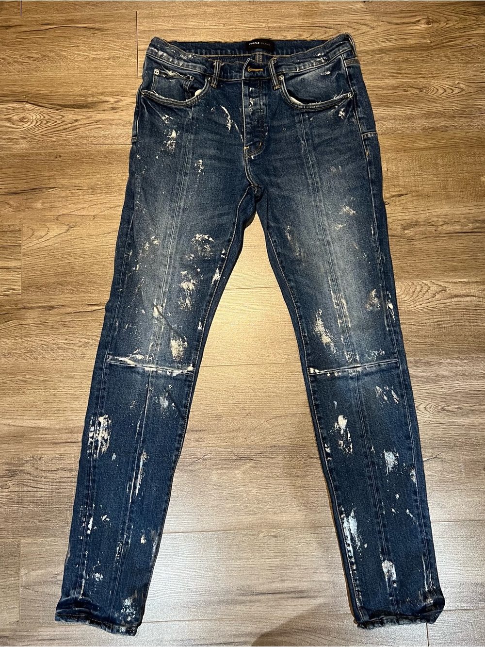 Purple Brand Distressed Skinny Jeans in Blue